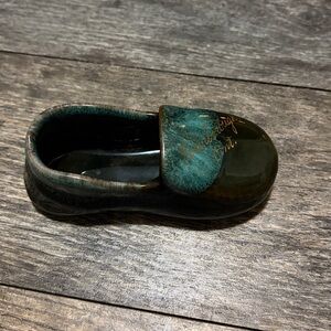 Vintage Drip Glaze Pottery Moccasin Souvenir slipper peterborough Ontario